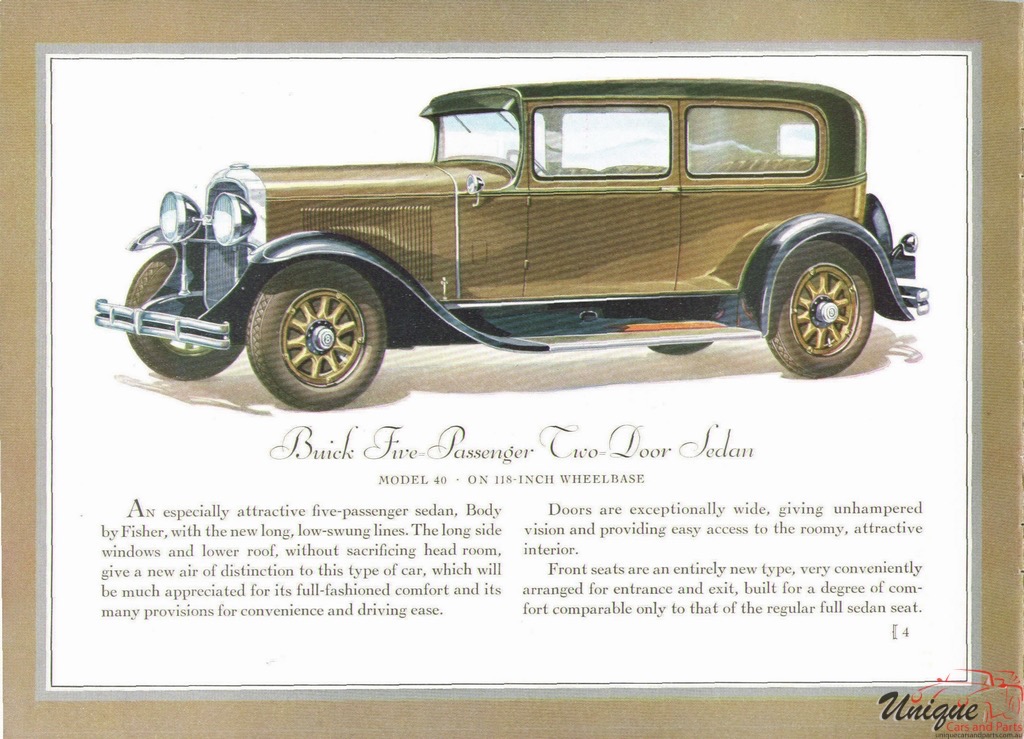 1930 Buick Prestige Brochure Page 31